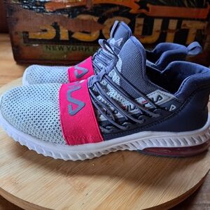 Fila Sneakers, Kid Size 3, Fantastiq 2, Slip On Athletic Shoes, Pink Gray Grey